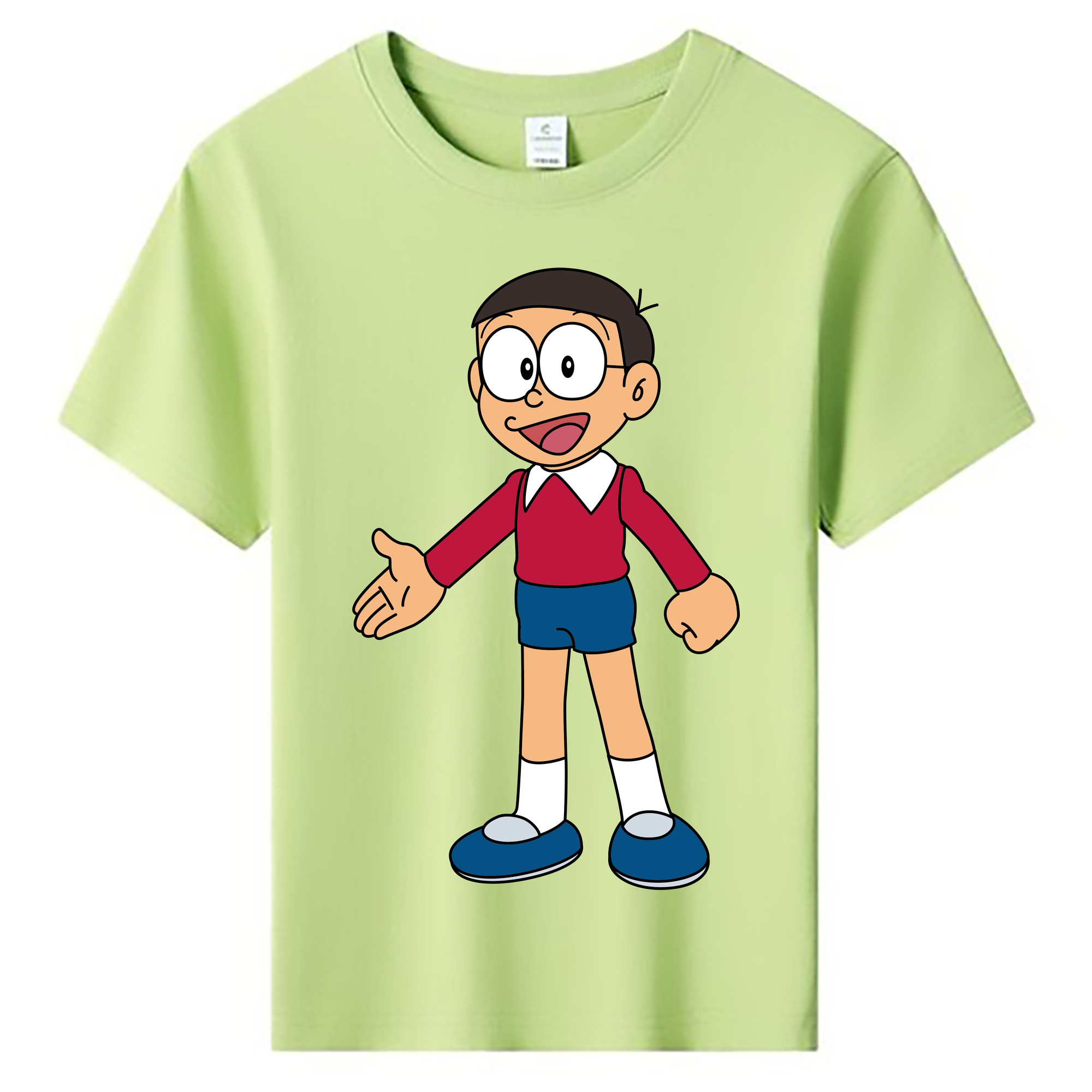 （画像用） ドラえもん 野比 のび太 Doraemon Nobita Nobi 綿100％キッズTシャツ（フロントプリント）